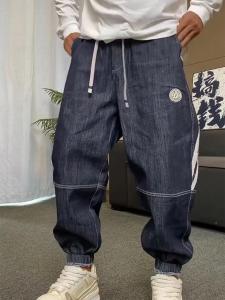 กางเกงยีนส์ทรงหลวมลำลองสำหรับผู้ชาย ทรงฮาราจูกุ ทรงพ่อ ทรงลำลอง ทรงหลวม กางเกงยีนส์ทรงลำลอง