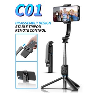 Wireless Mobile Selfie Stick Multi-Functional Stable Tripod Stand with Light Remote 1.83m All-in-One Hidden for Live Stand