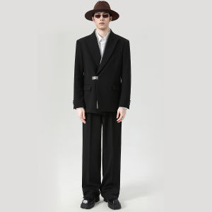 New Chinese Style Wedding Suit for Men Metal Lock Cuff Traditional Cheongsam Jacket Handsome Groomsmen Costume Chinese Western Coat