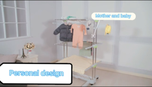 Korean Stainless Steel Clothes Rack BR505 - Laundry Hanger Shelving Foldable Space Saving