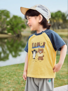 CUTEPANDAS | Áo Thun Trẻ Em Bằng Cotton Dành Cho Nghỉ Ngơi
