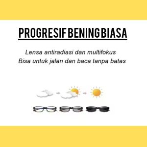 Kacamata Pria Double Fokus Progresif Photocromic Antiradiasi Berubah Warna Baca dan Jalan