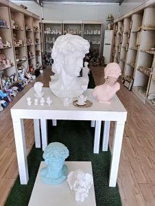 ✅Ready Stock✅47cm David Greek Statue Michelangelo Portraits Mini Sculptures Decoration Resin Artist Figurine Patung Seni