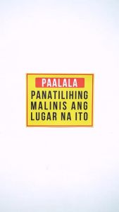 Dsign Panatilihing Malinis ang Lugar Na Ito 7" x 5.5" Signage Vinyl Sticker| Wall Decor| Waterproof| Signage Sticker