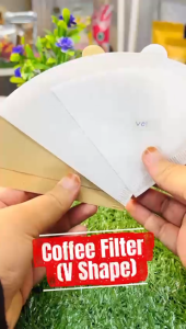 50pcs V-Shape Coffee Filter Bag / Coffee Filter Pour Over Paper V Shape