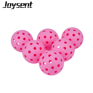 Joysent Durable Outdoor Pickleball Balls 40 Holes 74mm Training Paddle Ball TPE Plastic Competition Practice Pink