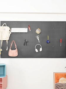 Pegboard Wall Organizer Punching-free Wall Storage Rack Kitchen Garage Hanging Shelf with  Hook DIY Decoration Combination Accessories
