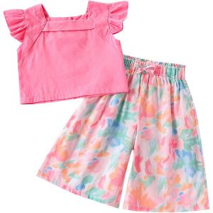 Hamqi | Summer Cotton Baby Set Girls Short Sleeve Top and Shorts