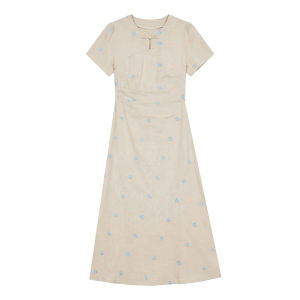 JULULOOK | Plus Size Traditional & Elegant Floral Embroidery Qipao Dress