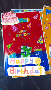 25pcs Birthday party gift bags four-color mixed candy cookie packaging plastic tote bags birthday decoration party gift bag