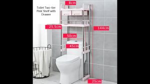 Smartchoice Rak toilet rangka stainless lengkap dengan laci storage dan gantungan