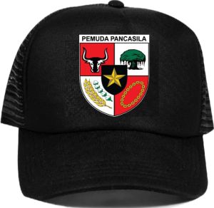 topi trucker topi ormas pemuda pancasila free stiker pp