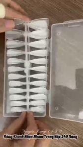 Móng úp thanh nail  Móng úp phom vuông  nhọn  thang  bầu nhám hộp 10 thanh 240 móng