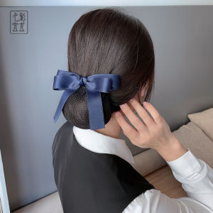Nurse Hairnet Minimalist Fresh Professional Headdress Flower Female Work Hair Updo Hairnet Bank Flight Attendant Hotel Bows Barrettes