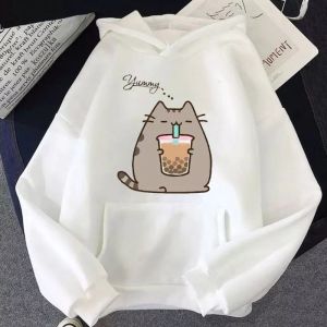 Sweater Hoodie YUMMY CAT Atasan Wanita Atau Remaja Kekinian Size M-L-XL-XXL