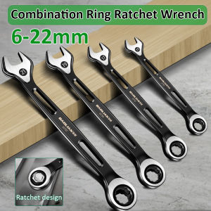 1PC 6-22mm Combination Ratchet Wrench Dual-purpose Wrench Metric Universal Spanner Labor-saving Anti Slip Repair Tool Hand Tool