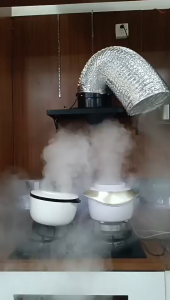 Range Hoods Super Suction Kitchen Range Hood High-Airy Kitchen Exhaust Fan Smoke Fan Exhaust Fan for Kitchen with Hose and Stand Inverter Exhaust Fan 6/10 In For Small Kitchen