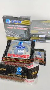 ชุดโซ่สเตอร์เดิมอย่างหนา 428H ยี่ห้อ SWM และ AC ใส่ Spark115i Finn เบอร์ 14/40/106ข้อ
