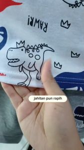 Setelan Baju Bayi Anak Laki-Laki Motif DINO ROAR