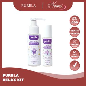 (Free Gift) PURELA RELAX KIT | Baby Good Nite Oil (8gr) & Head To Toe Cleansing Gel (100ml) Kulit Calming