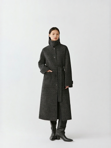 ICICLE | Winter Strong Shrink Blended Double Face Tweed Coat