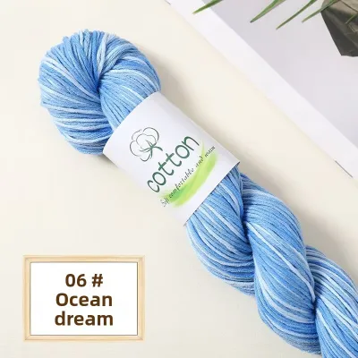 JIFANPAUL | Hand-Dyed Gradient Cotton and Wool Yarn for DIY Sweater Scarf Baby Hat Shawl
