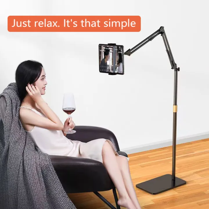Aluminum Scalable Flexible Arm Floor Tablet Phone Stand Holder Support 4-13 INCH phone ipad Lounger Bed Mount Bracket