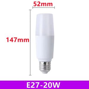 10~1PCS E27 Light Bulb 3-year Warranty 20W 10W White Light LED Cylindrical Corn Bulb AC 220V LED Lamp Home Decoration Chandelier