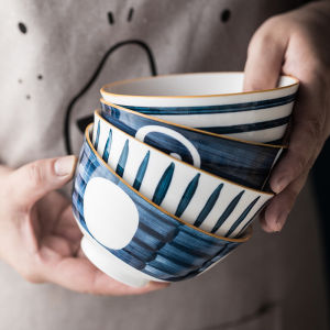 Japanese Style Bowl Creative Personal Household Rice Bowl Small Bowl Rice Bowl Eating Single Nordic Ceramic Tableware Noodle Bowl Set