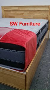 Solid Rubberwood Bedframe with Drawers