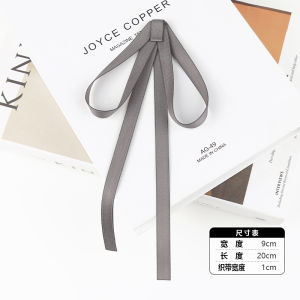 สีเทาเข้ม ผ้าไหม เสื้อปมผีเสื้อริบบิ้น ผู้หญิง สไตล์แฟชั่นอังกฤษตกแต่งเข็มกลัด Pin อุปกรณ์เสริม เรียบง่าย Elegance โพลีเอสเตอร์