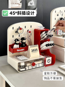 กระดานเก็บของความจุขนาดใหญ่สำหรับโต๊ะทำงาน กล่องเก็บของแบบพับได้สำหรับนักเรียน กล่องใส่ปากกาสำหรับโต๊ะทำงานในห้องเรียน อุปกรณ์ธุรกิจ