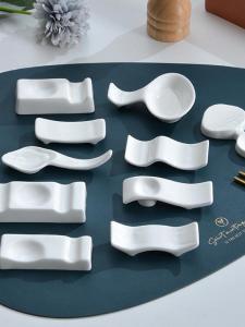 4-Pack Ceramic Chopsticks Holder Simple Design Home Hotel Dining Table Decoration Porcelain Utensils Chopstick Rest Pillow