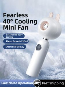Portable Charging Cartoon Fan High Aesthetic Value Cute USB Outdoor Handheld Silent for Children School Lunch Cooling Fan 1307B