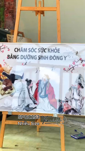 Tranh spa đông y thuốc bắc Tranh Spa đông y điều chế dược liệu tráng gương treo tường SPQC253