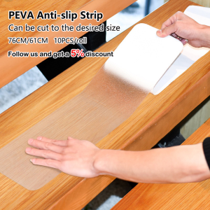 10PCS PEVA Clear Anti-Slip Tape / Bathroom & Floor & Staircase Anti-Slip Stickers / Toilet & Shower Accessories