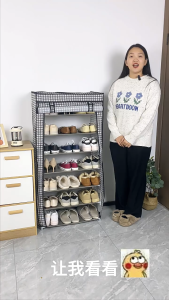 Dust-proof shoe cabinet shoe rack Storage Shelf Organizer 8 tiers