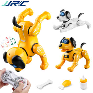 JJRC Electronic Pets Robot Dog Stunt Dog Voice Command Programmable Touch-Sense Music Song Toys for Kids Birthday Christmas Gift for Boys Girls