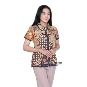 Blouse Batik Larissa - Atasan Batik Wanita – Blouse Modern – Batik Kekinian – Kemeja Batik Wanita - S-M-L-XL-XXL-3L-4L-5L