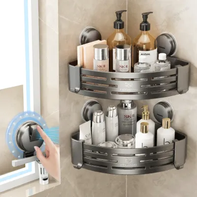 MOSHANG | Wall-Mounted Suction Cup Corner Shelf