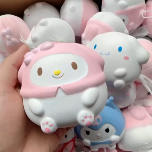Sanrio Squishy Decompression Toys Kuromi Decompression Cartoon Squeeze Ball Toy For Kids Adults