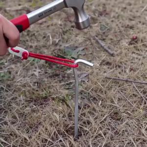 Tent Pegs Aluminium Tent Stakes Pegs with Hook 18CM Hexagon Rod Stakes Nail Spike Garden Stakes Camping Pegs for Pitching Campin