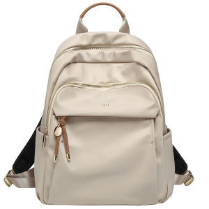 Leif Womens Oxford Cloth Backpack Large Capacity Commuter Travel Laptop Bag Fashionable Lightweight Casual Simple Style