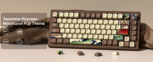 WOMIER 133 Keys Fuji Mountain Theme PBT Keycaps MOA Profile PBT Dye Sub DIY Key caps for 61/87/104 Cherry MX Switch Gaming Mechanical Keyboard