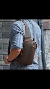 SLINGBAG KULIT PRIA | CRAZY HORSE | GREAT QUALITY