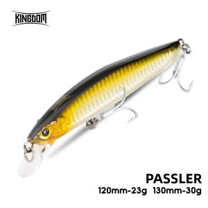 Mồi Câu Giả KINGDOM Floating Minnow 120mm 23g 130mm 30g Chất Liệu Cứng Cáp Bền Bỉ Có Móc Ba Ngạnh Dùng Câu Cá Mú Biển.