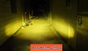 Ceyes Motorcycle Mini Driving Light White+Yellow Universal Motorcycle Headlight Waterproof Spotlight