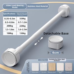 Multifunctional Extendable Stainless Steel Clothes Rod