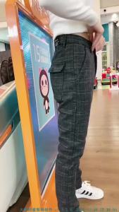Quần Cotton Nam Công Sở Hàn Quốc Xuân Thu Thoải Mái Co Giãn Kẻ Sọc Thời Trang Thường Ngày Quần Giữa Eo Slim Fit Nam Phù Hợp Với Quần