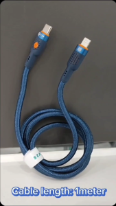 V2S X7 60W Fast Charging Data Transmission Cable 1 Meter Length Type-C to Type-C